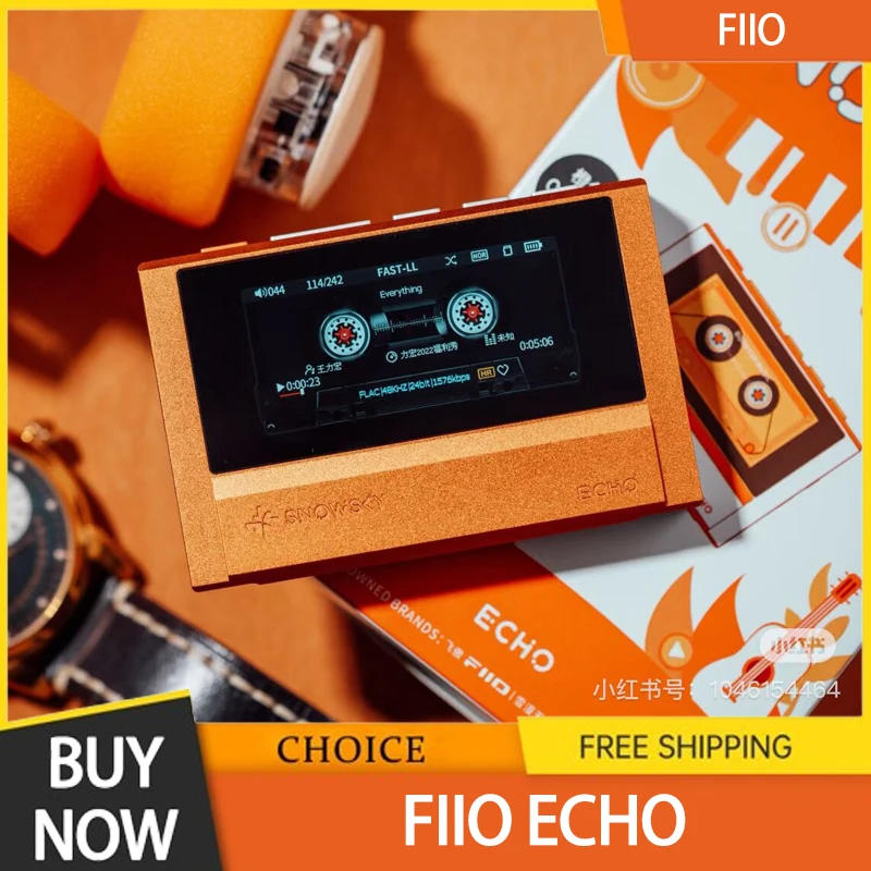 

Fiio Snow Sky Echo MP3-плеер, беспроводной Bluetooth SBC, портативный музыкальный плеер в металлическом корпусе, с двумя чипами 43198, аксессуар, подарки