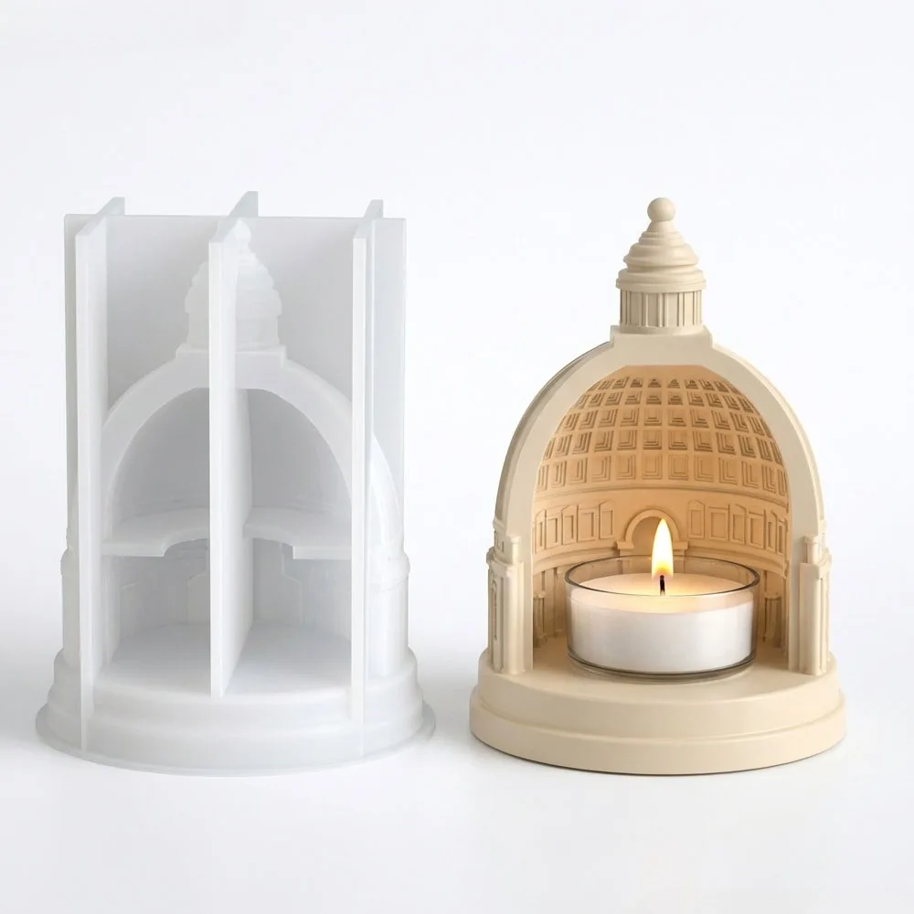 DIY European Palace Castle Silicone Mold - Aroma Stone Diffuser & Candle Holder, Resin Epoxy Gypsum Cement Craft Decor