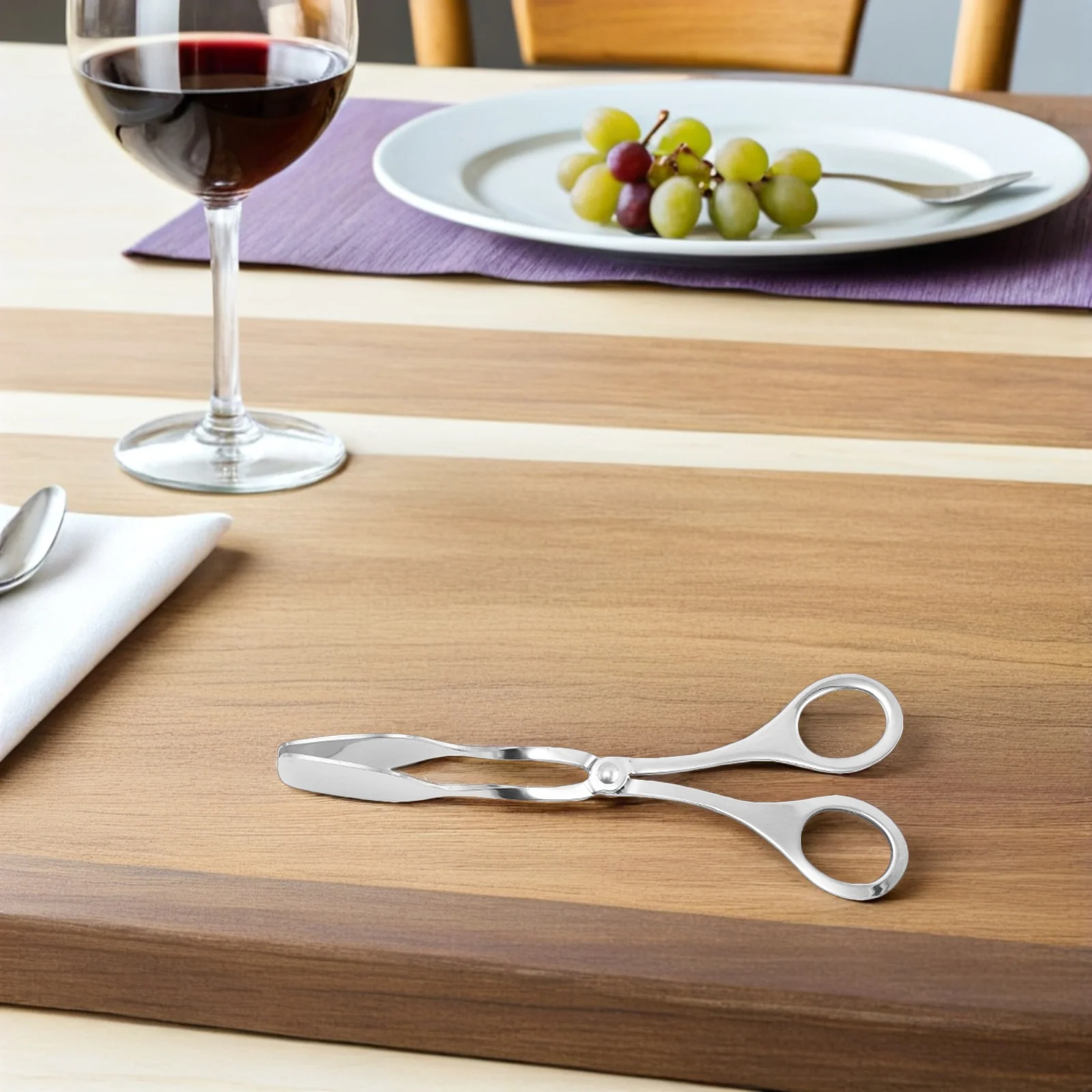 

4Pcs Stainless Steel Serving Tongs Wide Mouth Design Easy Storage Dishwasher Safe Salad Bbq Buffet Food Gripping Utensils Silver