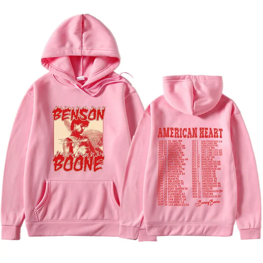 Trendy Benson Boone American Heart Tour Punk Hoodie Hipster Men Women Pop Tracksuit Fashion Long Sleeve Casual Sweatshirt Unisex