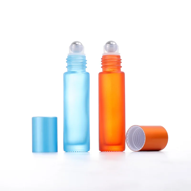 ガラスローラーボトルポータブルロールオンボトル 5 ミリリットルボトル小型エッセンシャルオイルトラベルキットパーソナルケア DIY エッセンシャルオイル