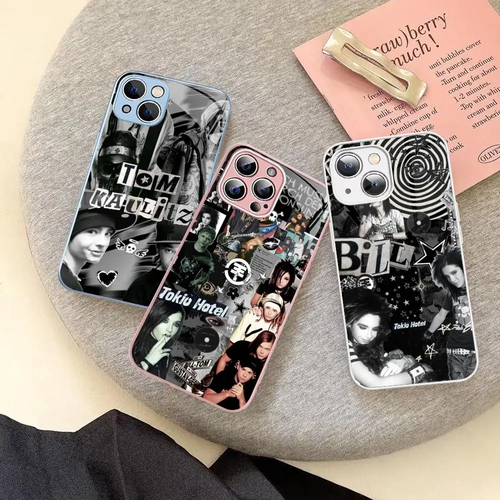 T-Tokio Hotel Band Phone Case Tempered Glass For iphone 14 13 12 11 Pro Mini XS MAX 14Plus X XS XR Fundas