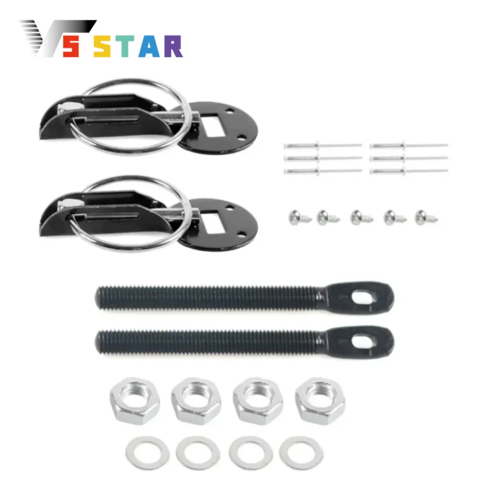 العالمي عالي الموصى به الألومنيوم جبل أسفل قفل غطاء محرك السيارة دبابيس بونيه قفل عدة ضبط السيارة قفل كيت أحمر أزرق فضي