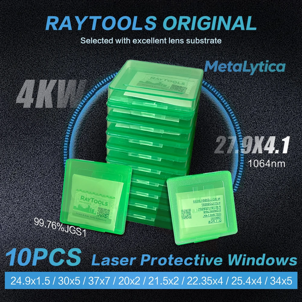 Raytools Original Laser Protective Lens Optical Windows 27.9x4.1 37x7 15kw 24.9x1.5 Compatible with BM111 BM110 BM109 BM114S