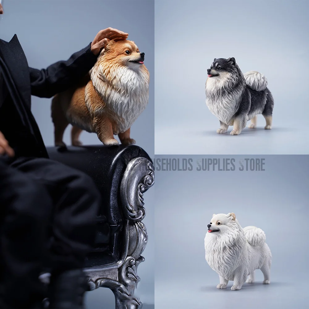 In Stock JXK JXK099 1/6 Creative Cute Animal Model Gift Simulated Mini Pomeranian Scene Accessories Fit 12