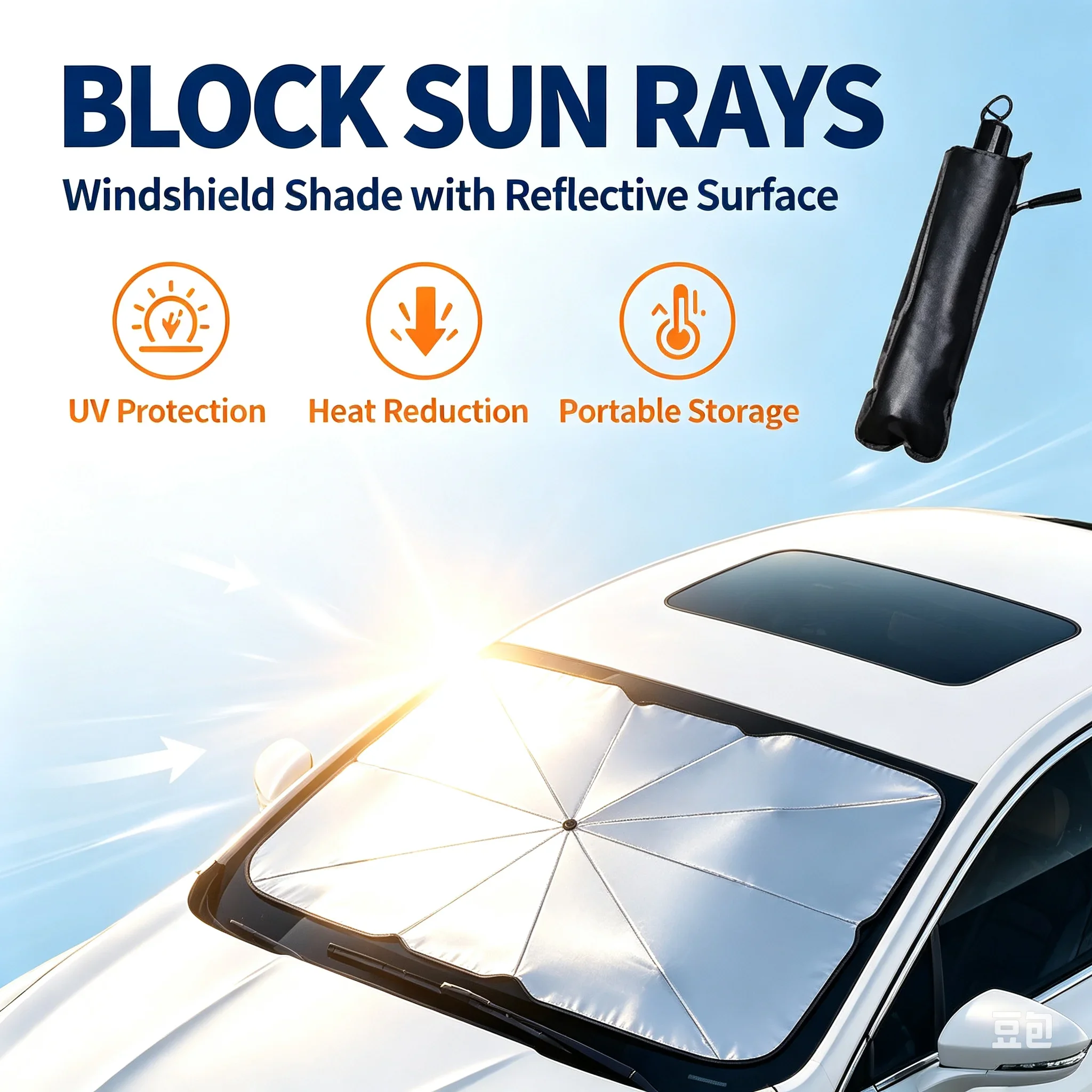 Car Sunshade Umbrella Shade Protector Parasol Summer Sun Interior Windshield Protection Accessorie For Auto Shading New
