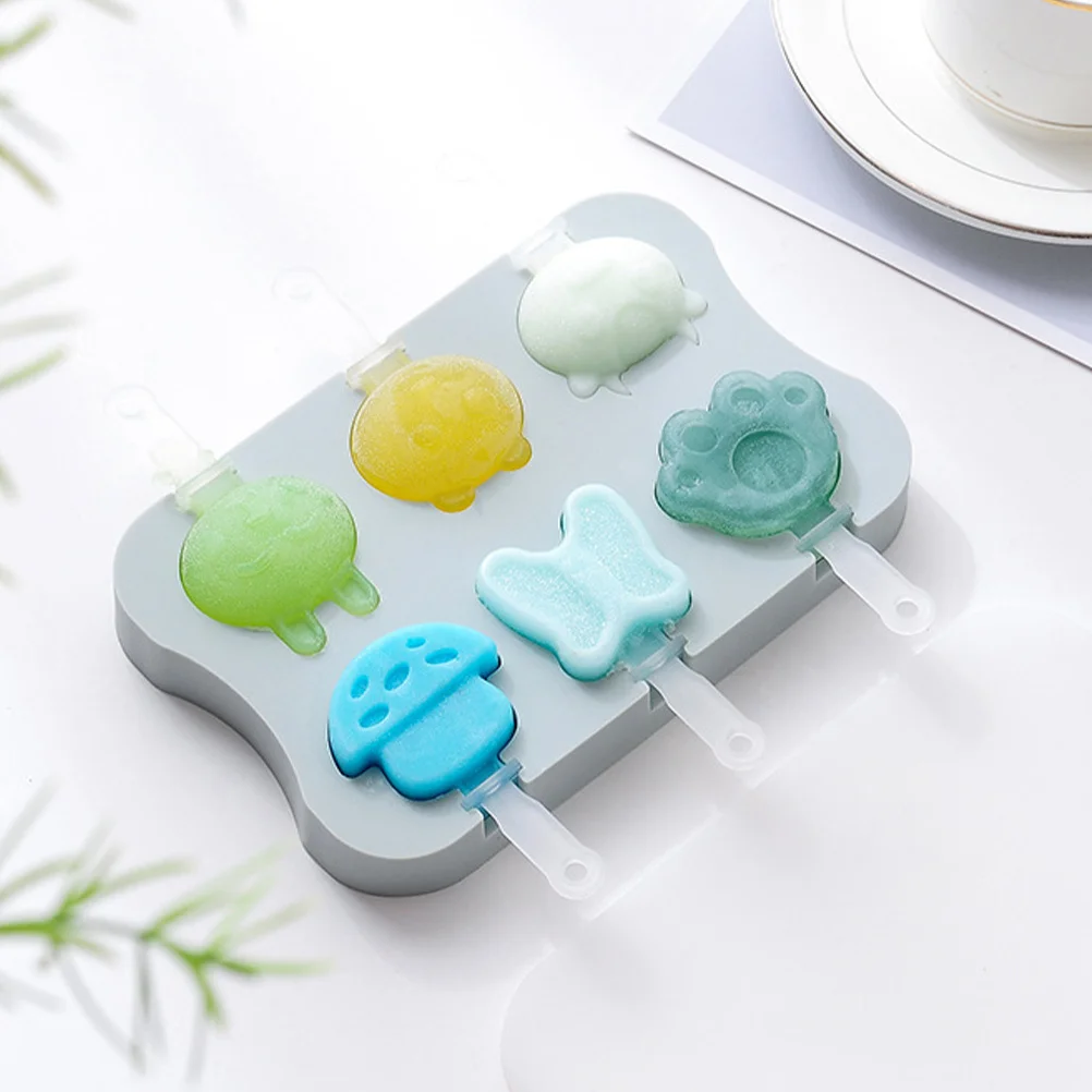 

2Sets Ice Cream Molds Popsicle Molds DIY Silicone Moulds Compact Lightweight Gift Housewives Party