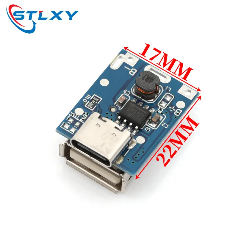 Stlxy 5V Boost Converter Step-Up Power Module Lithium Battery Charging Protection Board LED Display USB For DIY Charger 134N3P