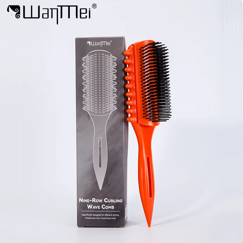 

9-рядная расческа для распутывания волос, массажер для кожи головы, парикмахерская, прямая вьющаяся расческа для ухода за волосами, инструменты для укладки волос, салон