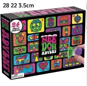 Needoh Advent Calendar 24 Days Of Surprises Fidget Squishy Blind Box Stress Relief Squeeze Toy Christmas Countdown Holiday Gift