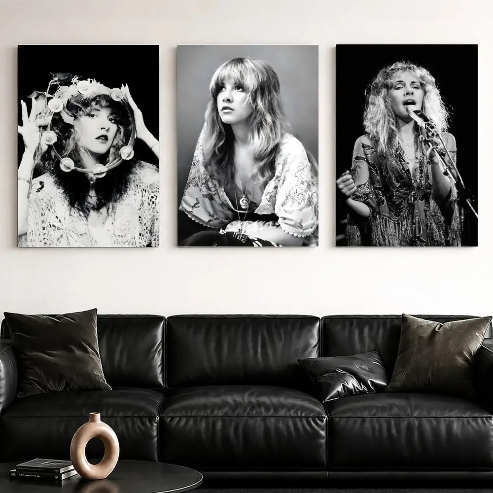 Singer Album Stevie N-Nicks Framed Wall Painting Ready to Hang Canvas Poster Wall Art for Bedroom Living Room Hallway Home Decor