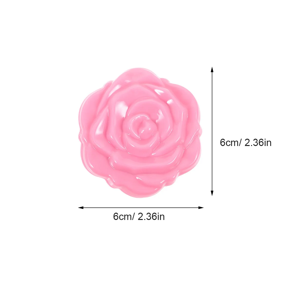 6 stuks kleine opvouwbare roosvorm make-upspiegel dubbelzijdig compacte zakspiegel draagbaar voor vrouwen reizen