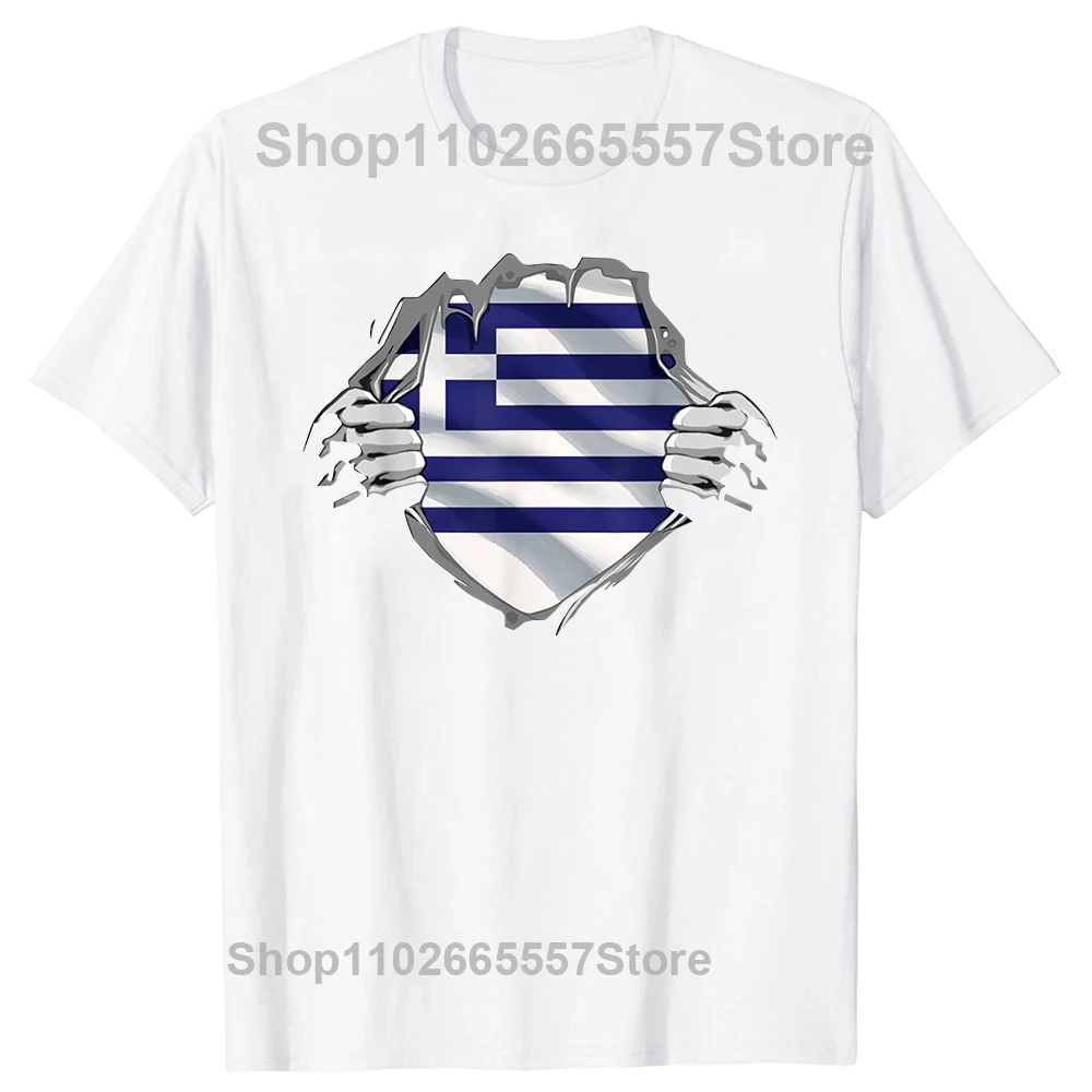 Funny Super Greek Proud Greece Flag T Shirts Summer Graphic Cotton Streetwear Short Sleeve Birthday Gifts T-shirt Mens Clothing