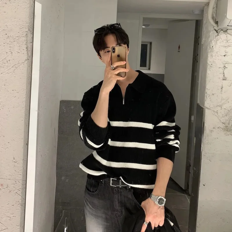 half-zip sweater for men