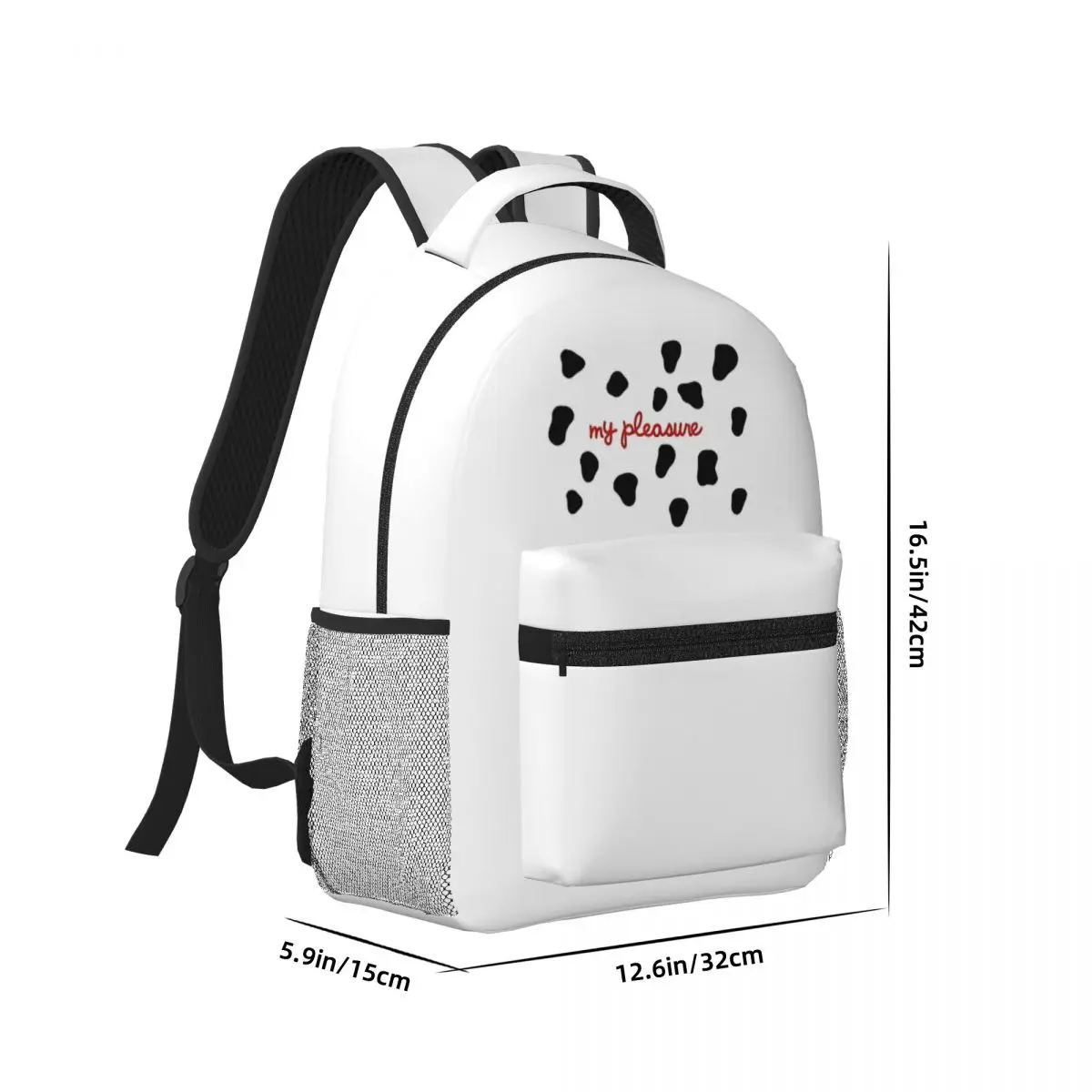  My Pleasure  Chick V2 With Black Spots For Girls Boys Large Capacity Student Backpack Lightweight waterproof Backpack 17in