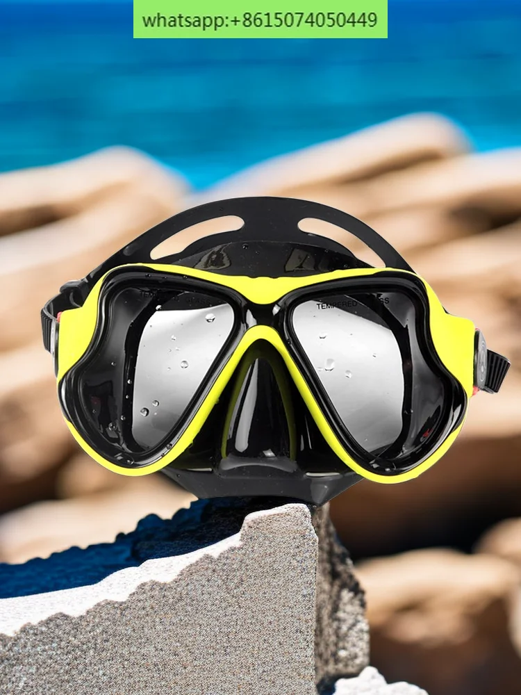 Diving goggles myopia adult free snorkeling Sanbao anti-fog tempered glass GoPro mask snorkeling tube deep diving AOW