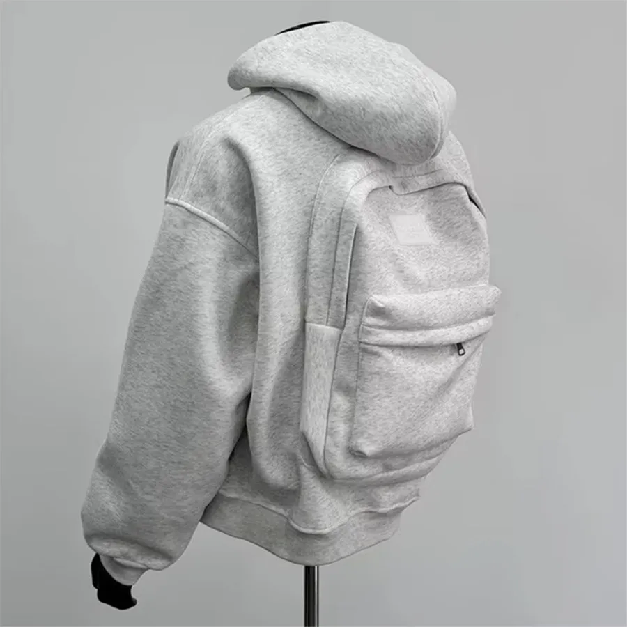Diseño de mochila para hombre, sudadera informal para primavera y otoño, Sudadera con capucha para hombre, abrigos deportivos holgados a la moda, ropa de calle para hombre