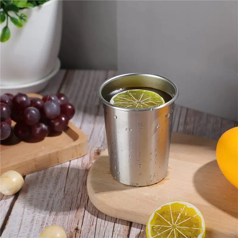 BAAJ-Unbreakable 500ML Stainless Steel Pint Cups Water Tumblers Stackable Reusable Metal Tumbler Cups For Kids Travel