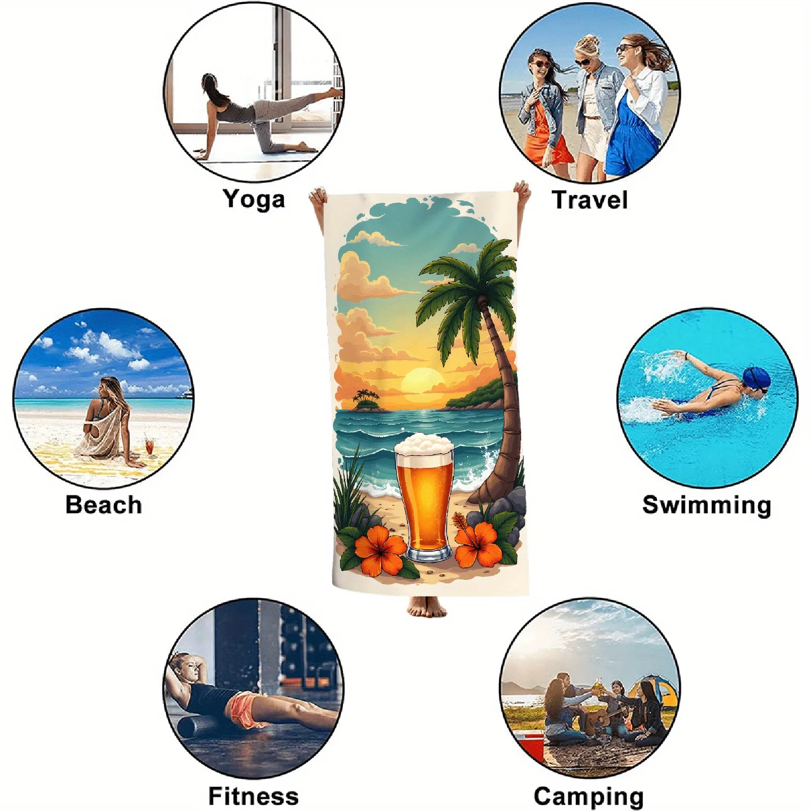 Oversized Beach Towel: Extra Large, Fit-Overall for Ultimate Beach Days! Suitable for towels, bath towels, beach towels