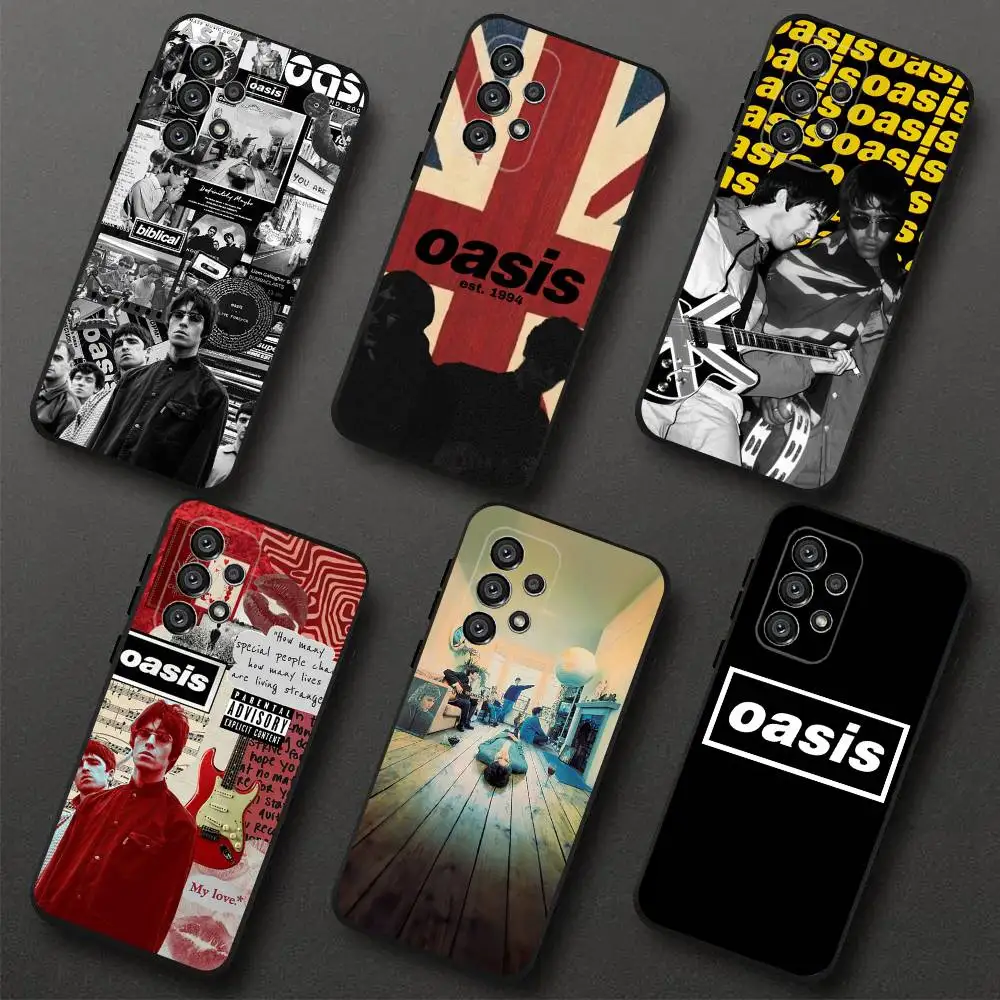 

Hot O-Oasis Band Phone Case For Samsung S 25,24,23,22,30,21,10,9,Ultra,Plus,Lite,FE,4,5G Black Soft Case
