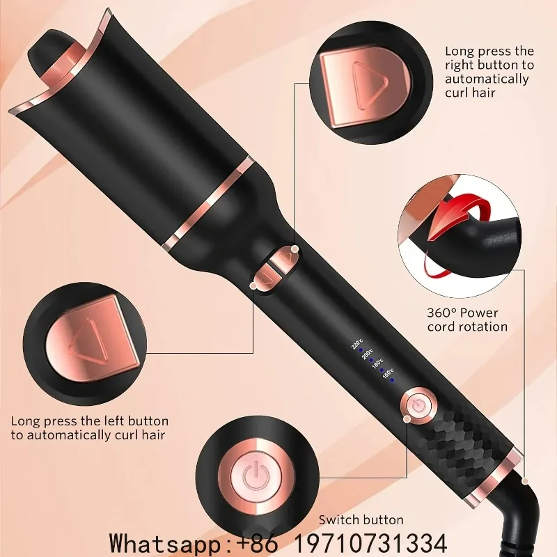 TINSOL Professional Air Spin Curling Iron – Ceramic Auto-Rotating Styler for Salon-Quality Curls