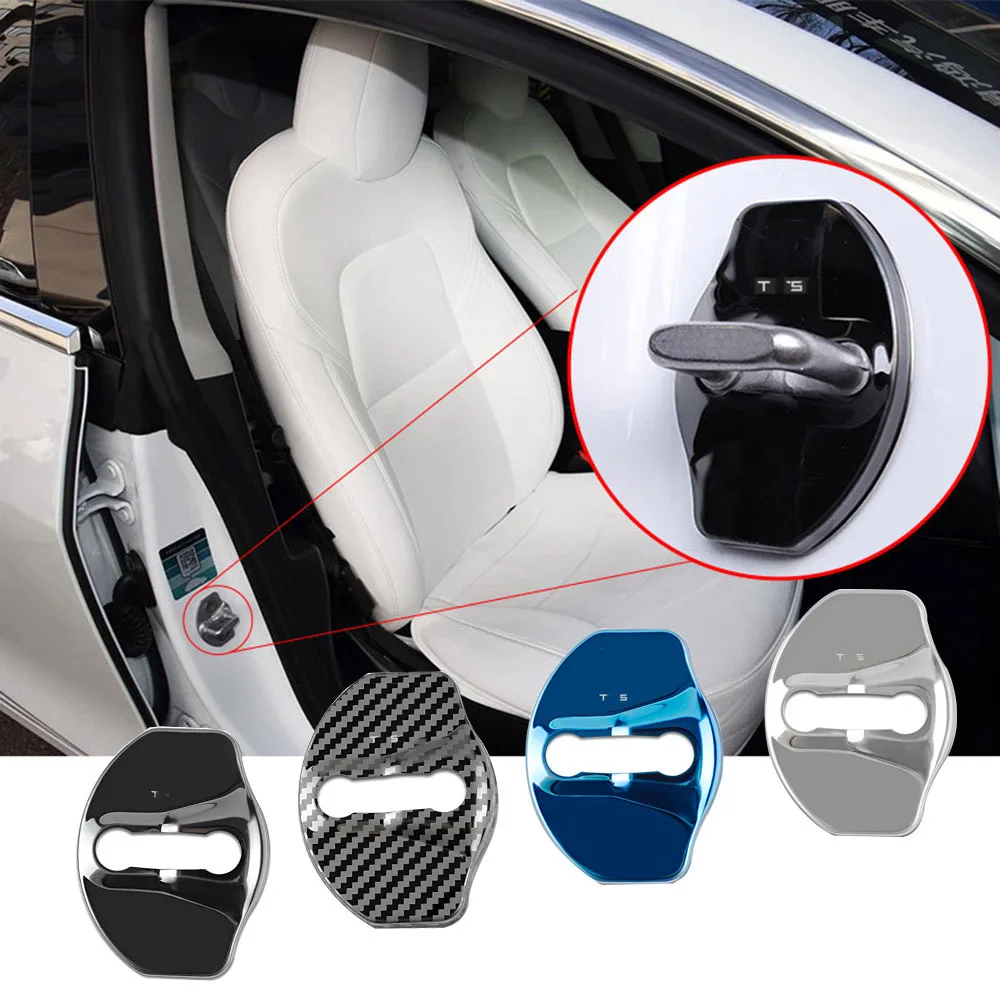 Car-Styling car door lock cover emblemi Auto custodia per Tesla model 3 model X Y style Roadster accessori