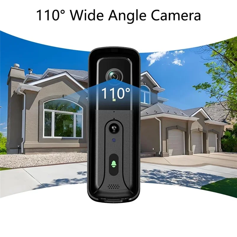 Wireless Doorbell Camera HD Night Vision 4.3in LPS Screen 2-way Intercom Video Door Bell Waterproof Home Automation Doorbell