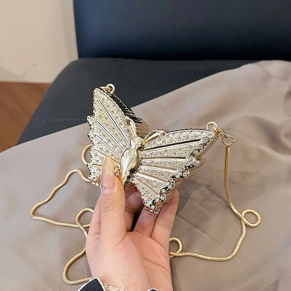 

New Hot Sale Rhinestone Butterfly Fish Star Mini Bag Spring Summer Decorative Small Bag Chain Crossbody Shoulder Bags For Women