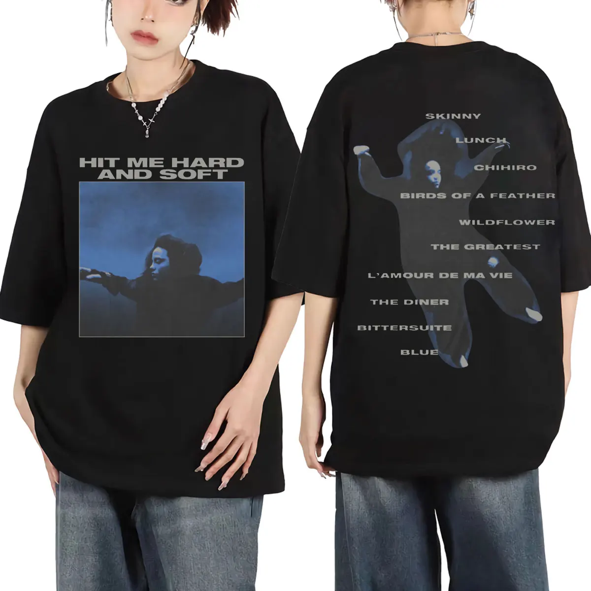 

Hit Me Hard and Soft Graphic T Shirts Men Women Fashion Hip Hop Vintage Short Sleeve T-shirt Summer Casual Loose Cotton T-shirts