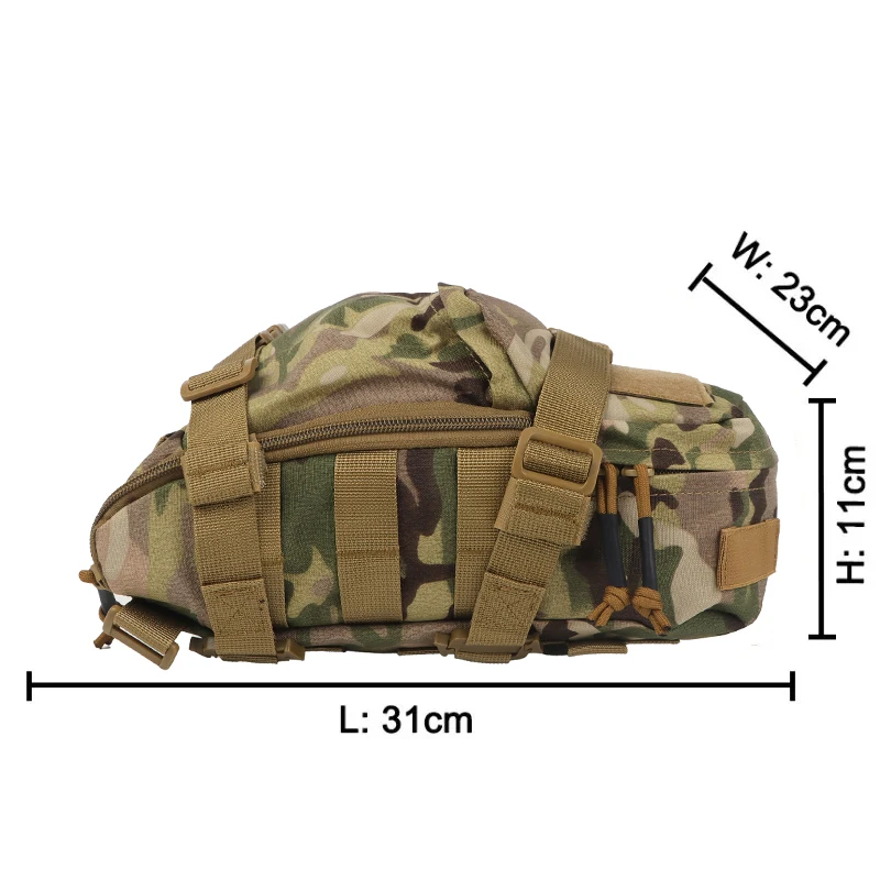 Mini Hydration Bag กระเป๋าเป้สะพายหลังยุทธวิธีกลางแจ้งน้ํากระเพาะปัสสาวะ Carrier กระเป๋าซิปกระเป๋าล่าสัตว์กลางแจ้ง 1000D ไนลอนกีฬากลางแจ้ง