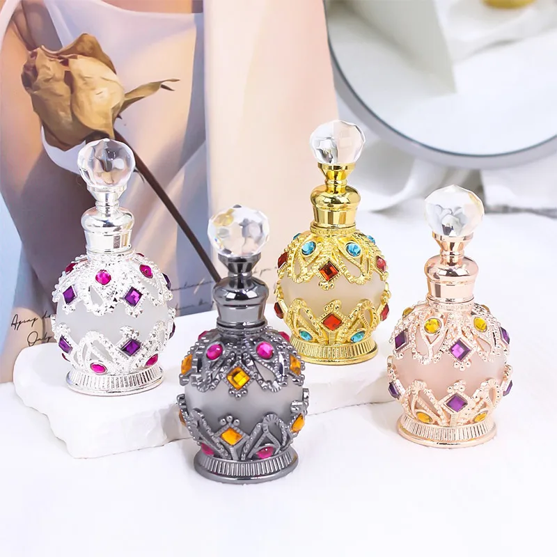 1PC Dubai Premium Thickened Fine Storage Bottle Glass Bottle perfume Essential Bottle Special Split Bottle for 15ml Gift