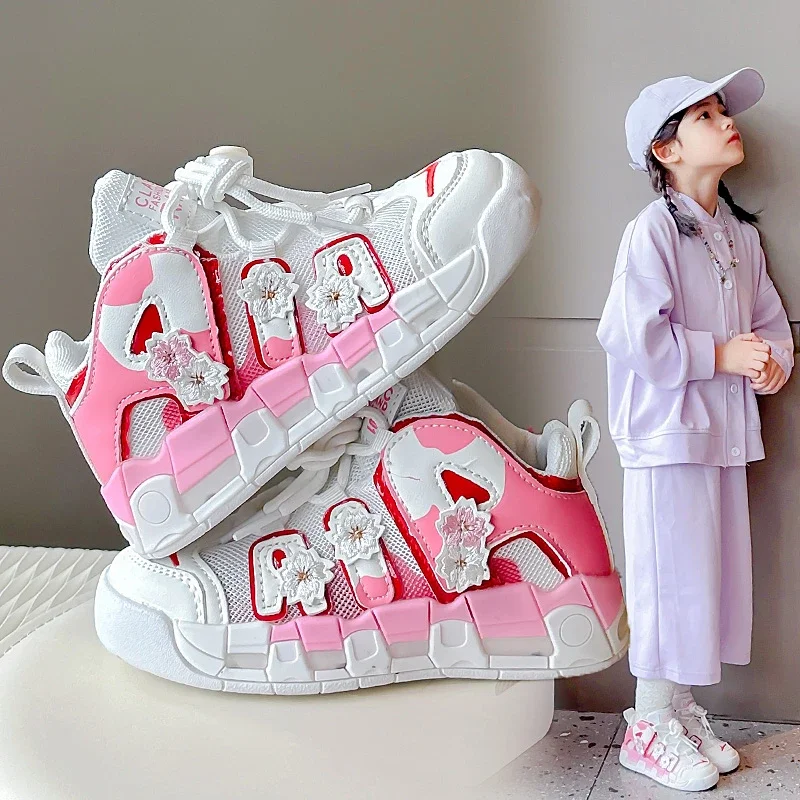 Scarpe sportive abbinate ai colori per bambini Sneakers grosse estive suola spessa traspirante scarpe da papà Casual moda ragazza calzature femminili