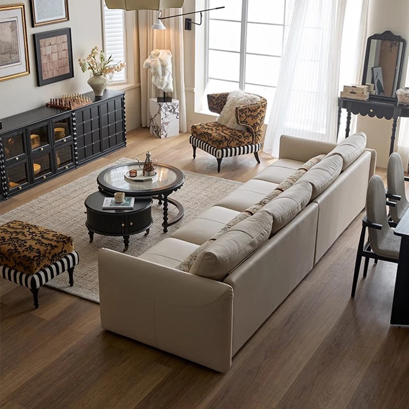 White Leather Living Room Sofas Minimalist Designer Lounge Living Room Sofas Mid Century Balcony Sillon Cama Home Furniture