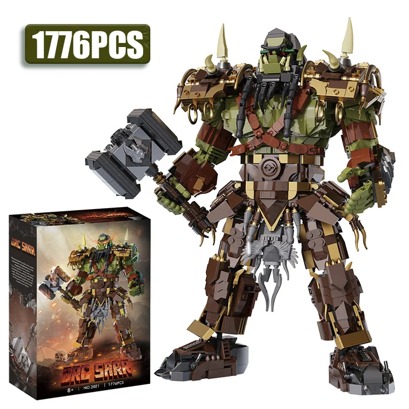 

Creative Expert 1776Pcs ORC Mecha Building Blocks Movie Game Ancient Tribal Thrall Orcs MOC Collection Toys For Boys Adult Gift