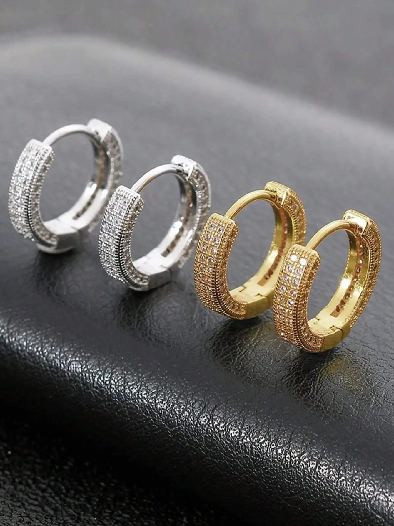 2 Pairs Micro Pave …