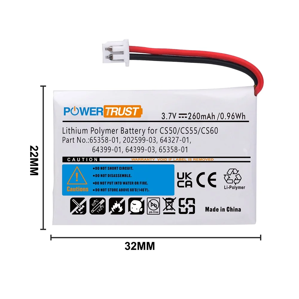 3.7v 260mah bateria para plantronic cs50 cs361n cs60 supraplus sem fio savi escritório wo300 wo350 avaya AWH-55 fones de ouvido sem fio
