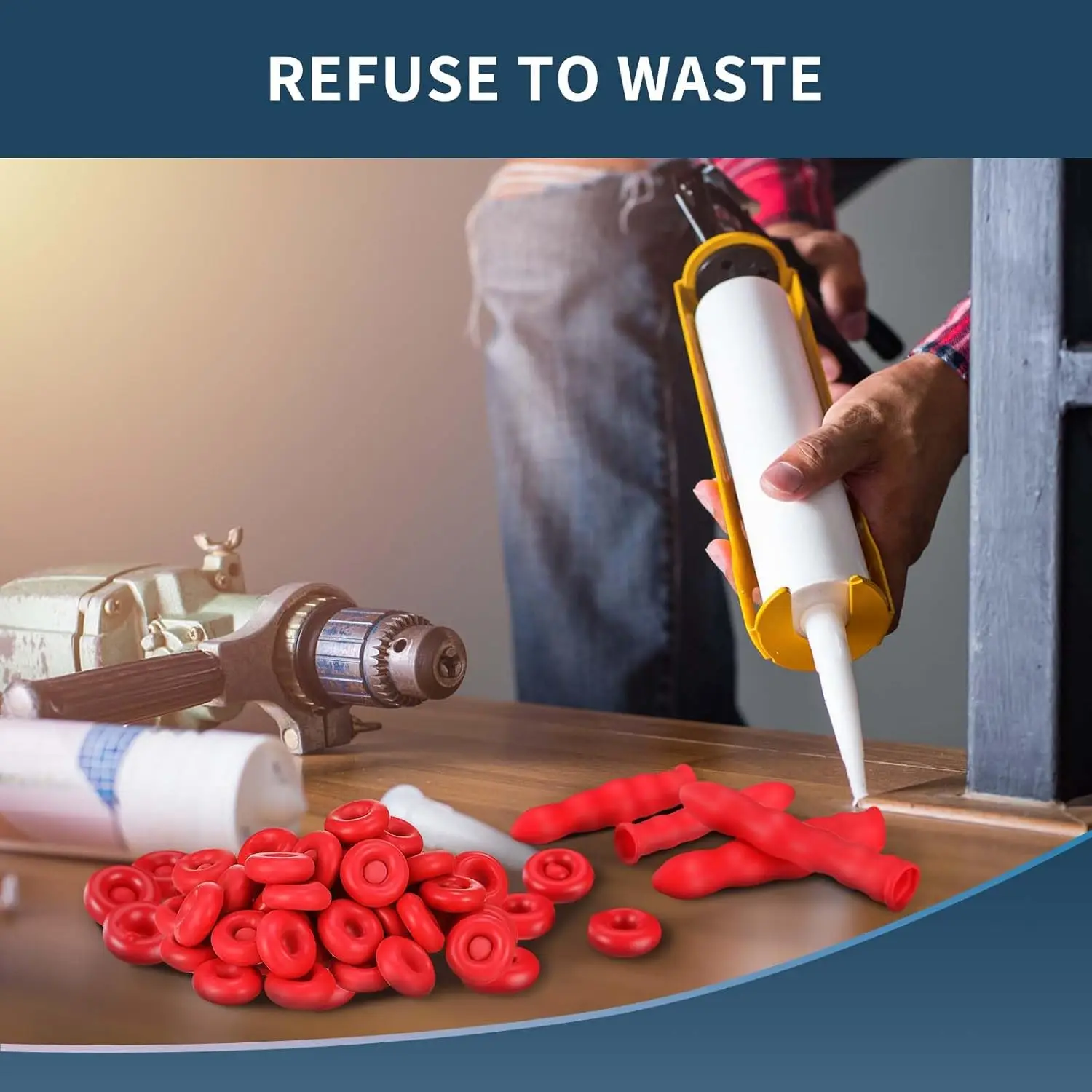 Bouchons de scellage de tubes de calfeutrage 10/20/30 pièces – Scelleuses de pointe de pistolet de calfeutrage réutilisables pour la protection des tubes ouverts (ajustement universel)