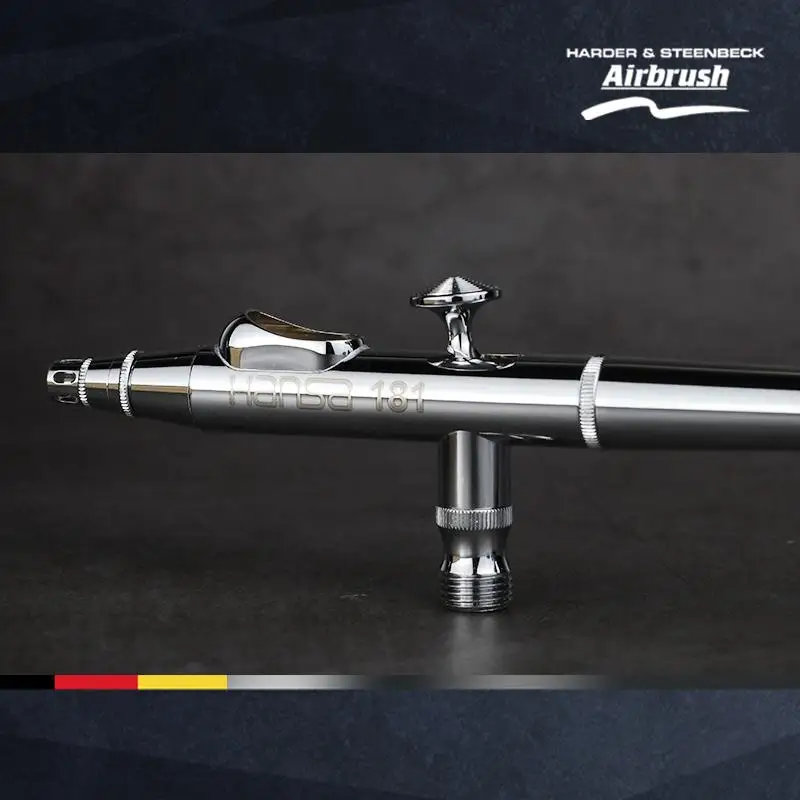 Harder & Steenbeck Aerografo Airbrush 211814 Topline Hansa 181,chrome 0.2mm 1ml High Quality Assembly Model Tools