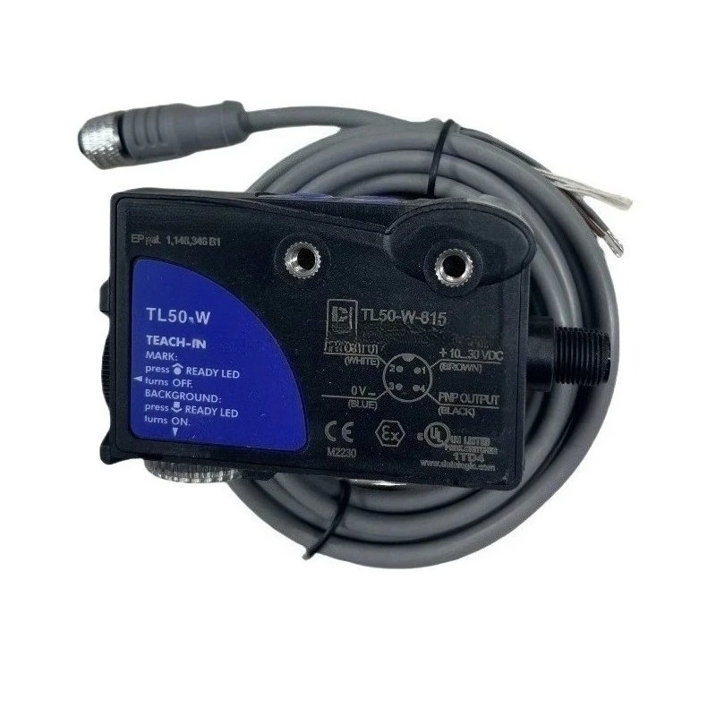 100% Original Datalogic TL50-W-815 RGB Color Contrast Sensor Bag Making Machine Photoelectric Switch