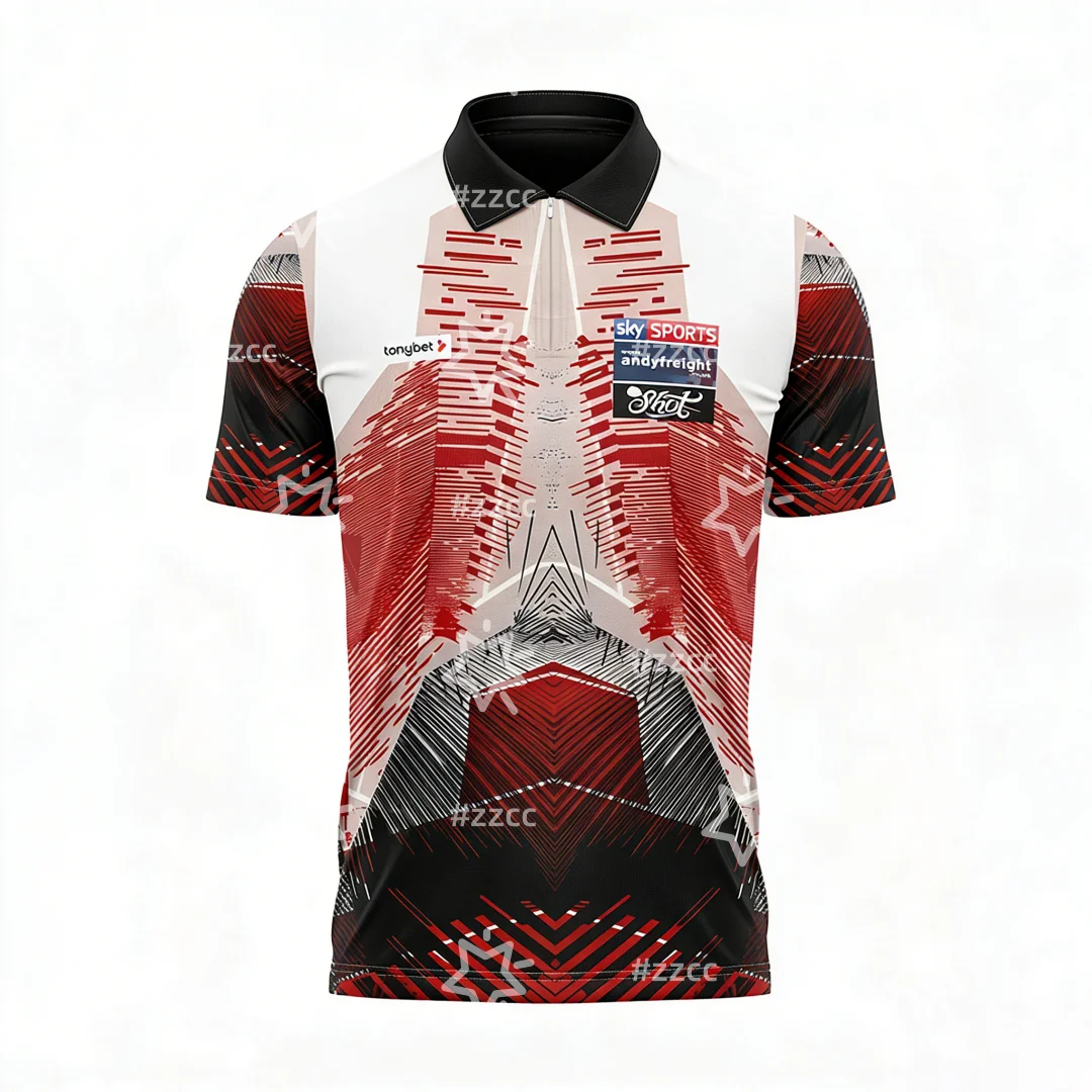 2026 PDC Michael Smith Polo Zip-Up Shirt Darts Jersey Sports Dry Quickly Men's T-Shirt Children's Clothing Tee Y2k Woman