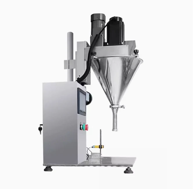 Desktop Dry Powder Weighing Vertical Protein Turmeric Talc Protein Auger Dispenser Spiral Screw Small Powder Filling Machine