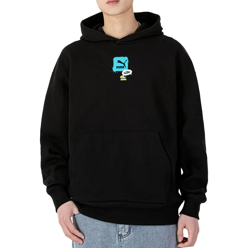 プーマ 正規品 カジュアル メンズ スポーツ ルーズ フィットネス フード付き スウェットシャツ 536061-01