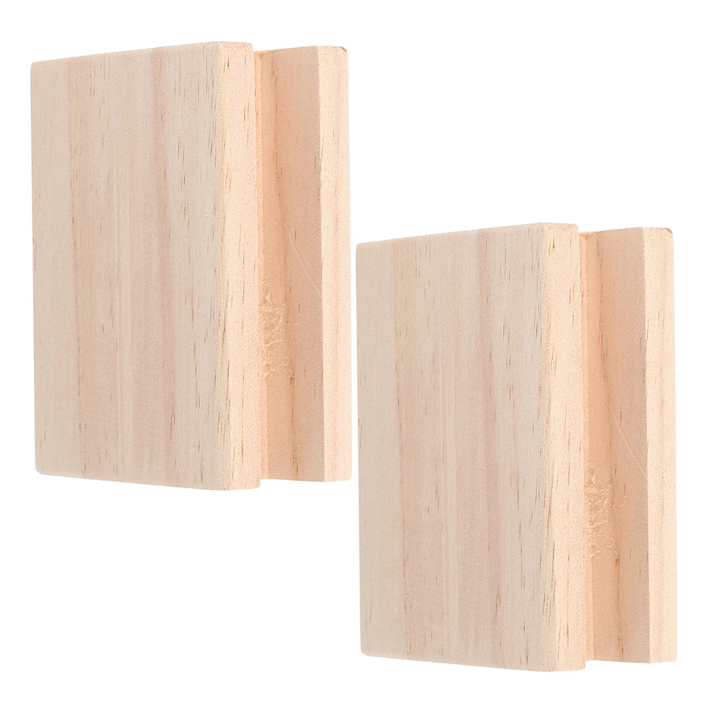 2 Pcs Furniture Risers Hardwood Bed Lifts Desk Blocks Leg Raising Mattress Toppers Solid Wood Table Chair Couch Lifters