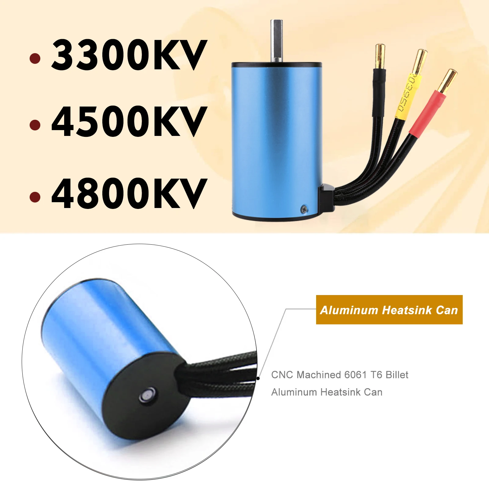 2435 4800KV Brushless Motor and 25A ESC Replacement for HSP  1/16 1/18 Remote Control Truck Car 4800KV Brushless Motor