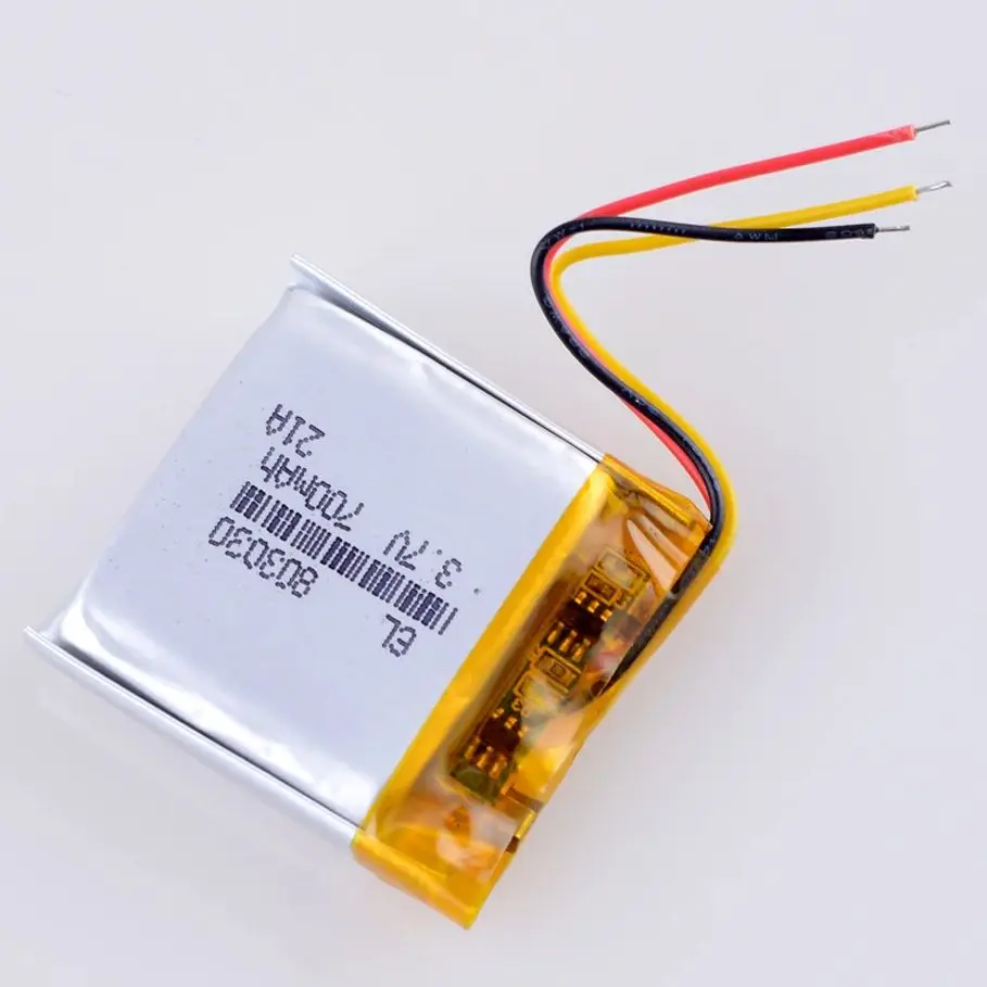 10 개/몫 3 라인 3.7V 603030 600mAh 리튬 이온 폴리머 배터리 303030 403030 503030 703030 803030 903030 103030 123030