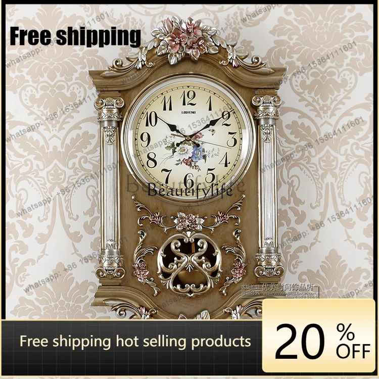 Factory Direct Creative living room wall clock simple art personalized silent quartz clock home modern European decoration