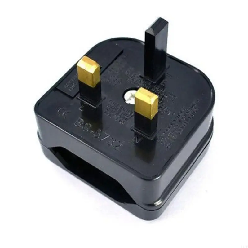 E1PF EU European Travel Adapter 2 Pin European EU To UK 3Pin Plug Power Adapter