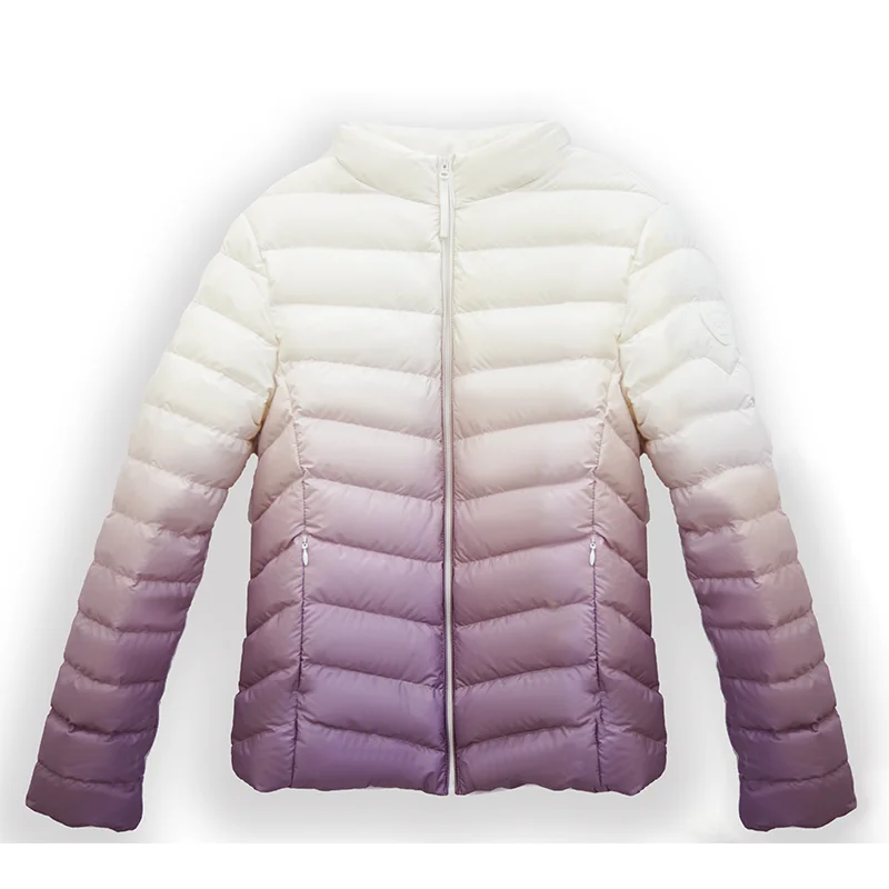 Jaqueta feminina ultra-leve fina para baixo jaqueta senhora 2025 outono inverno fino curto quente 90% pato branco para baixo casaco feminino outerwear