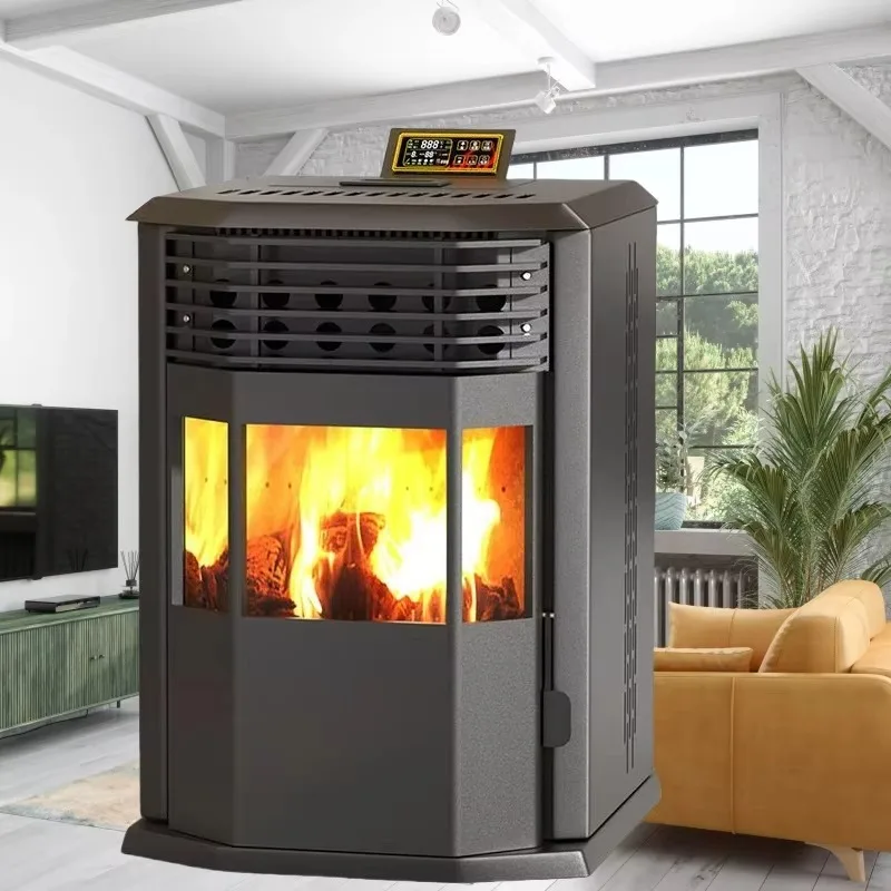 【Best-selling】Efficient Winter European Cast Iron Furnace Smokeless Pellet Stove Heat Exchanger for Wood Stove Biomass Pellet He