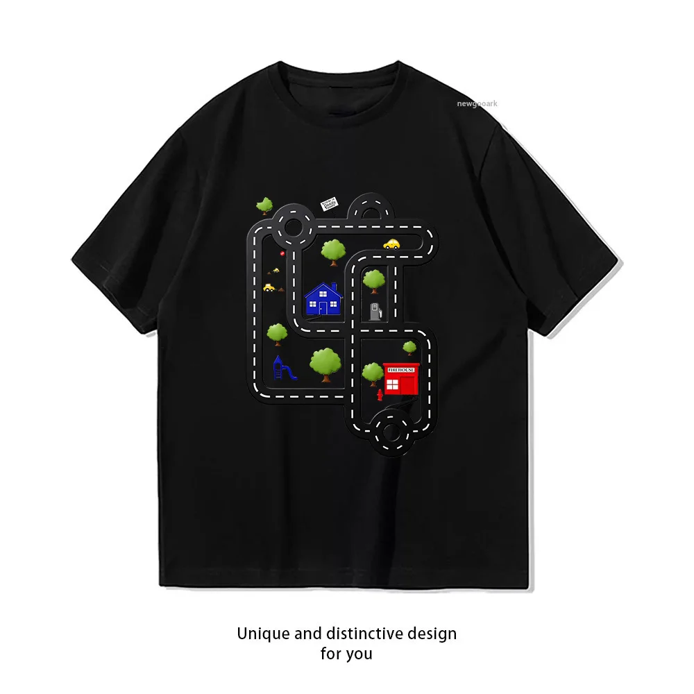 Race On Dad's Mat Road On Dad T-shirt Summer Cotton Woman Man Graphic T Shirts Adult O-neck Breathable Tops S-3XL